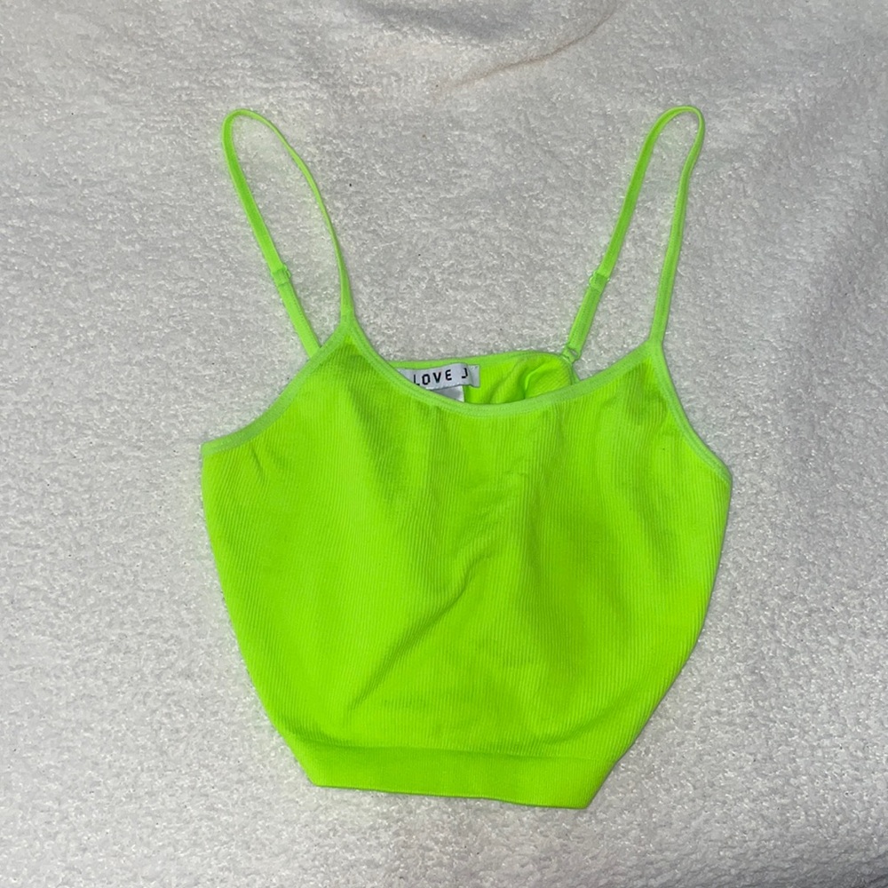 Neon crop top with straps